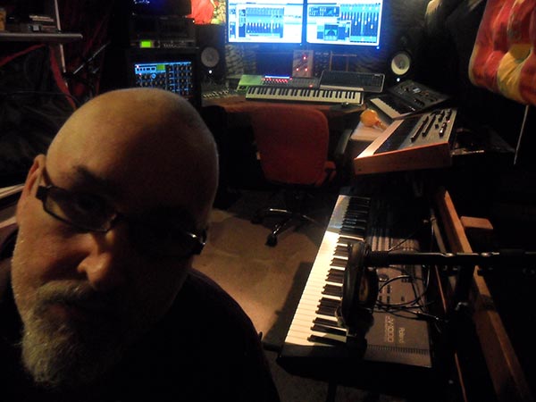 Producer composer Basil Simon at Jumbojam Studios